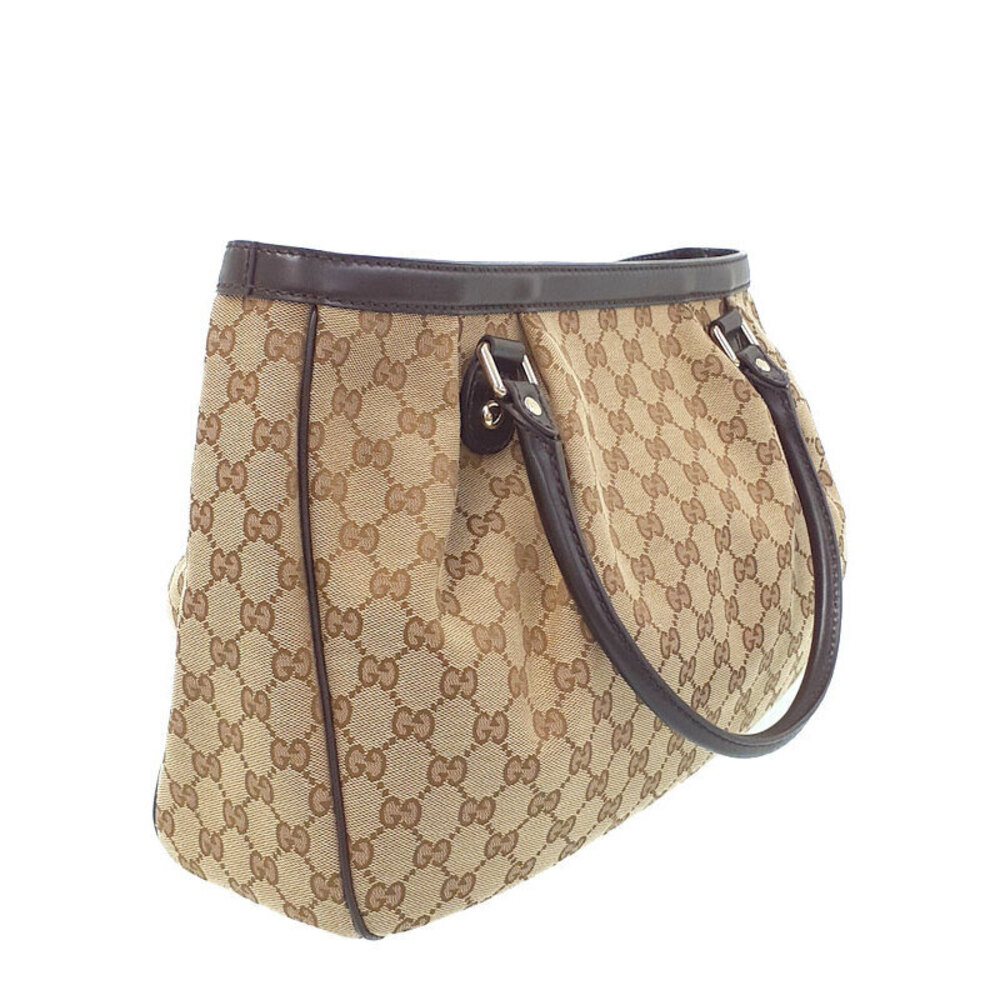 Gucci Sukey Tote Shoulder Bag GG monogram canvas leather Beige Brown - Picture 2 of 9
